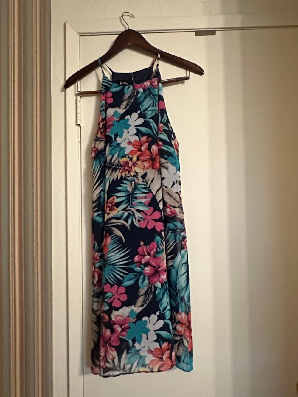 by&by navy Hawaiian floral dress